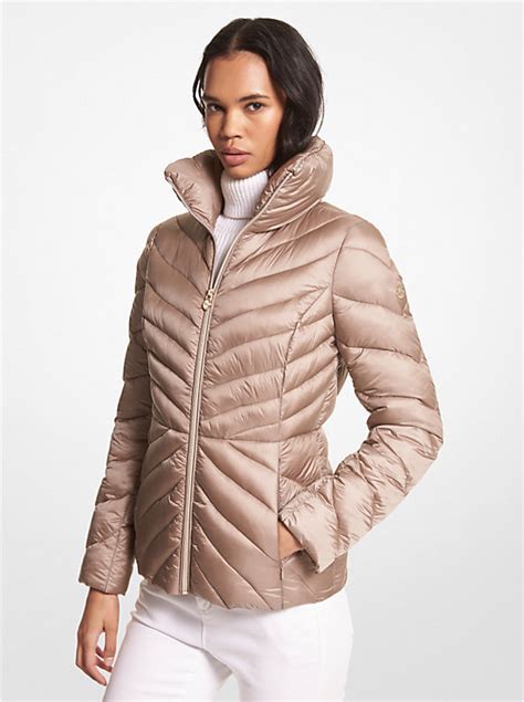 michael kors quilted nylon puffer jacket|Michael Kors puffer jacket ladies.